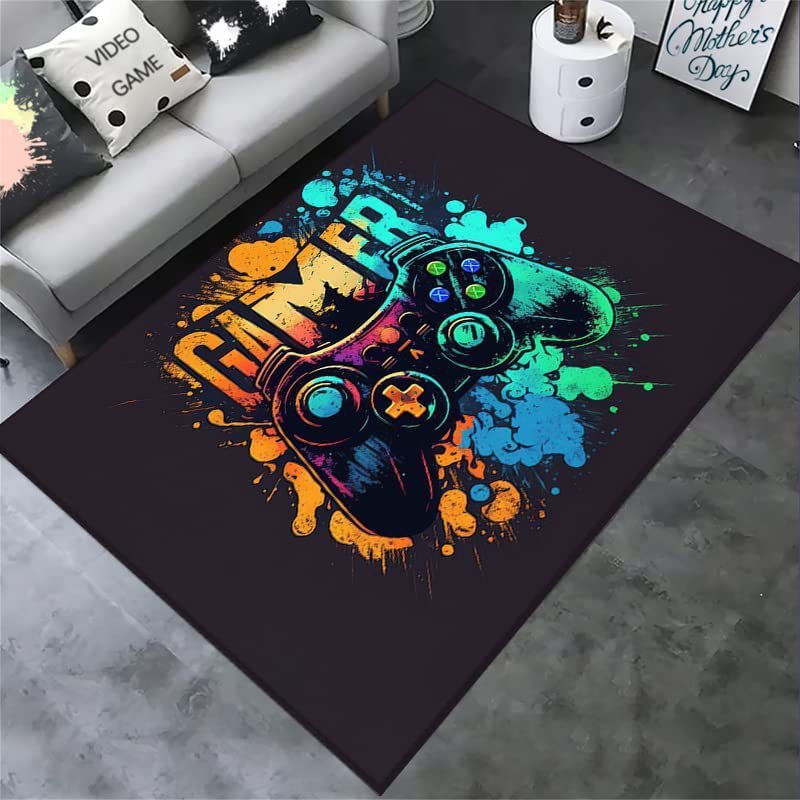 Boy's Room Cloth With E-sports Games Carpet Fluzz Ink