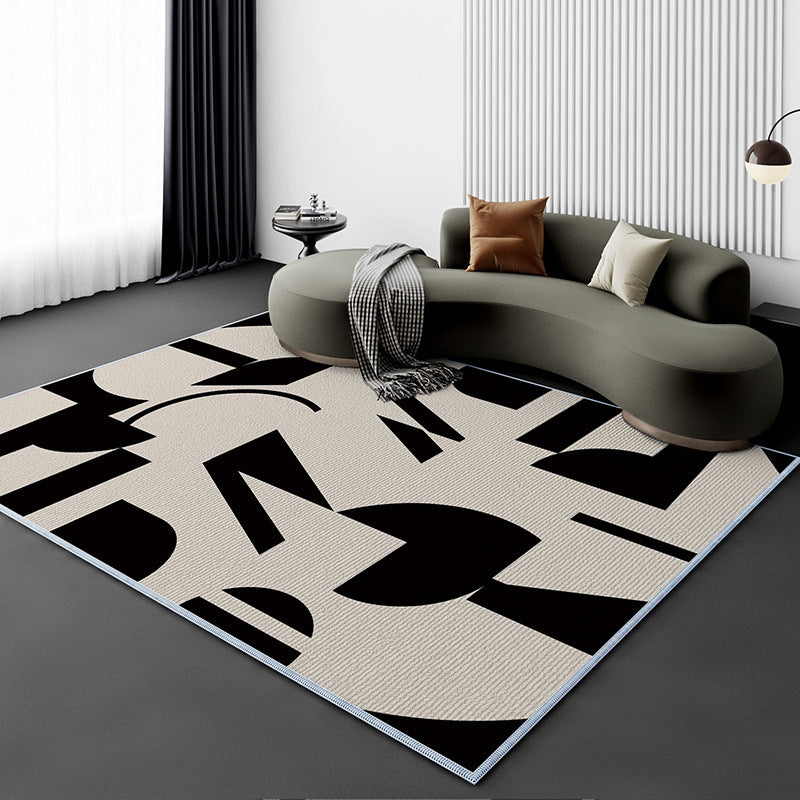 Living Room Carpet Fully Covered Bedroom And Household Sofa Table Carpet Bedside Stain-resistant Non-slip Foot Mat Fluzz Ink