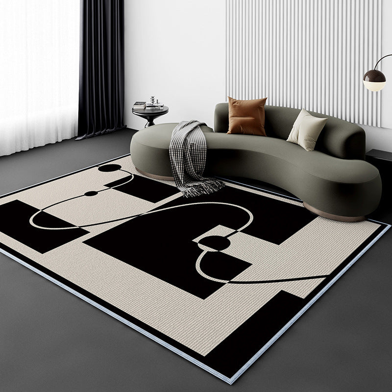 Living Room Carpet Fully Covered Bedroom And Household Sofa Table Carpet Bedside Stain-resistant Non-slip Foot Mat Fluzz Ink