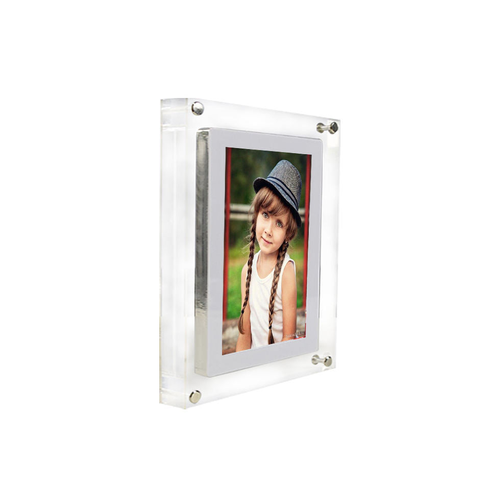 Acrylic Digital Photo Video Frame Battery New Fluzz Ink